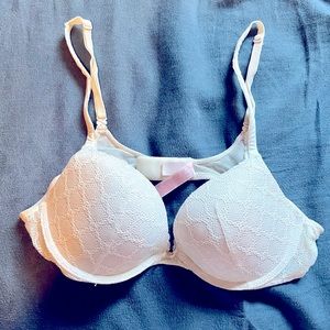 Victoria Secret White lace push-up bra